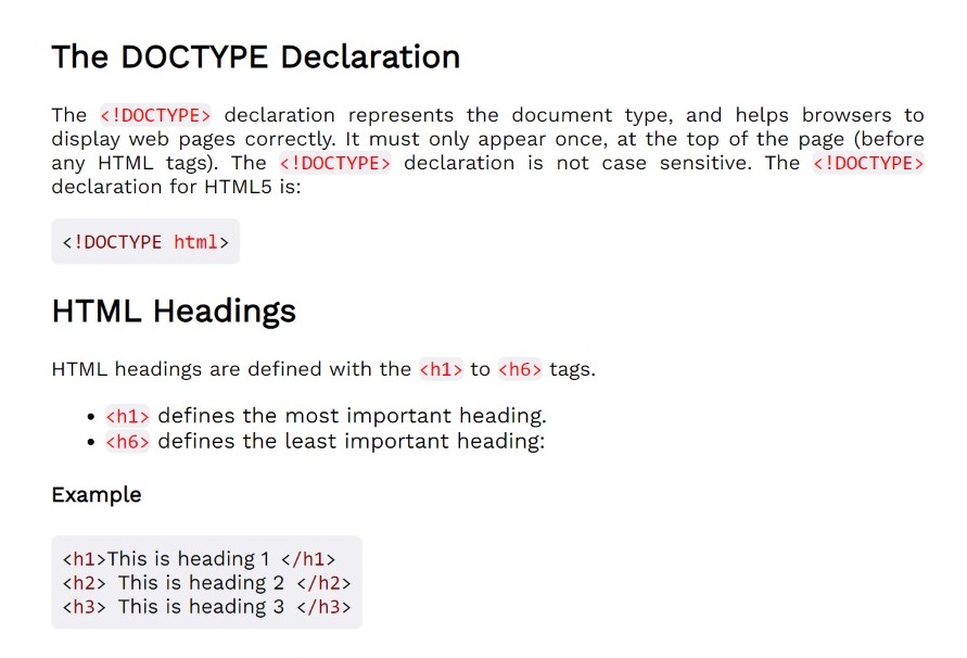 Basic HTML Documentation Project